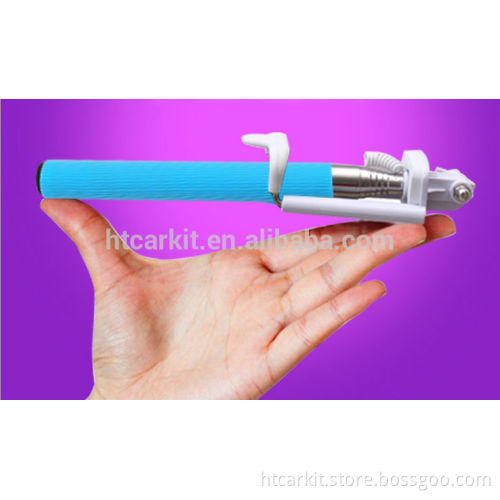 hot selling folding wired mini selfie stick,bluetooth monopod selfie stick